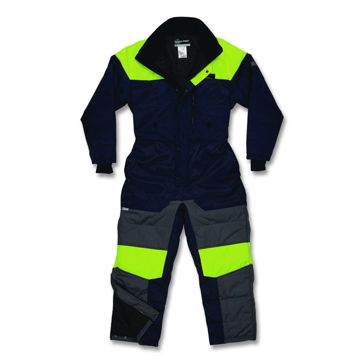N-Ferno 6475 Insulated Freezer Coverall, Medium, Navy