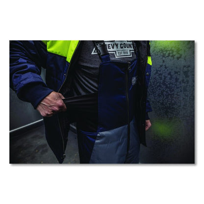 N-Ferno 6477 Insulated Cooler Bib Overall, 2X-Large, Navy