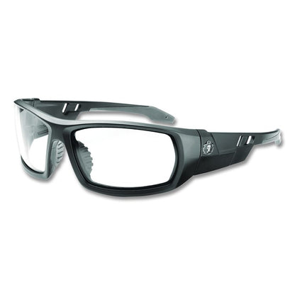Skullerz ODIN Anti-Scratch Enhanced Anti-Fog Safety Glasses, Matte Black Full Frame, Clear Dual Lens