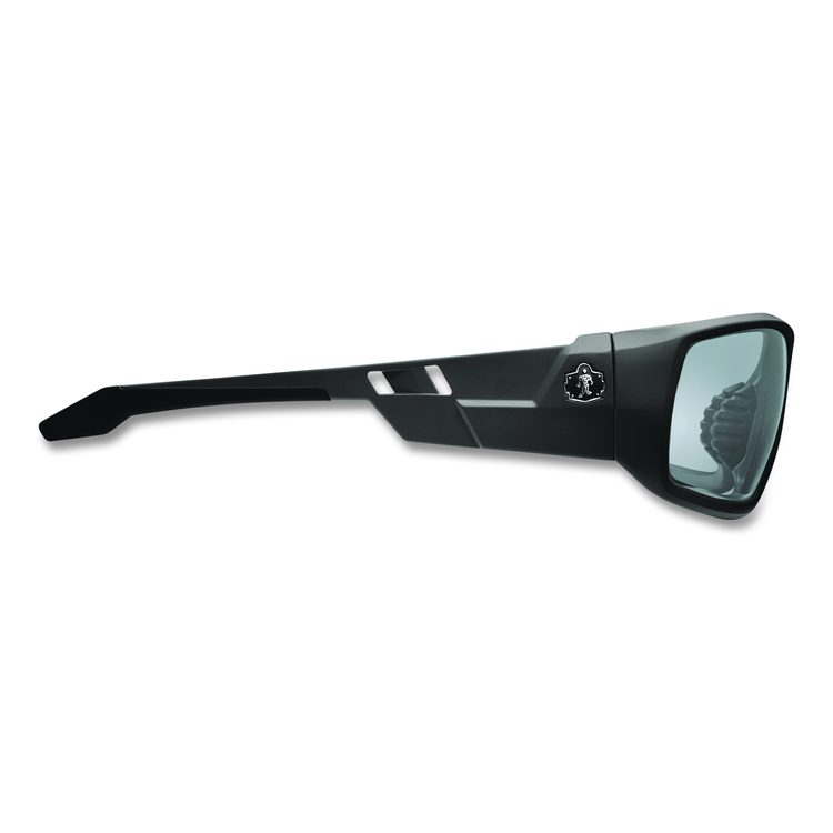 Skullerz ODIN Anti-Scratch Enhanced Anti-Fog Safety Glasses, Matte Black Full Frame, Clear Dual I/O Lens