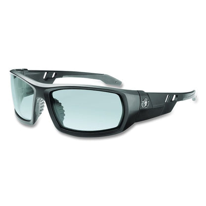 Skullerz ODIN Anti-Scratch Enhanced Anti-Fog Safety Glasses, Matte Black Full Frame, Clear Dual I/O Lens