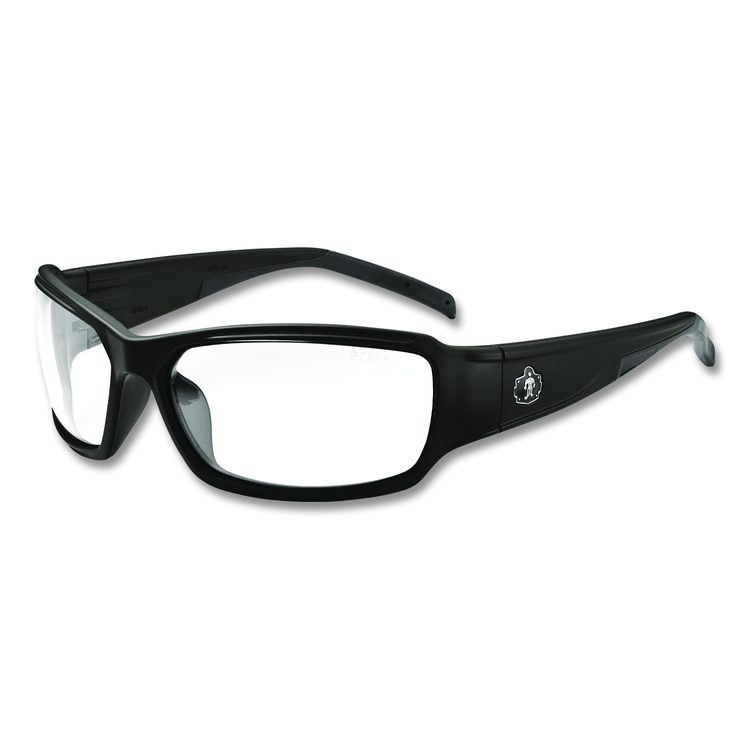 Skullerz THOR Anti-Scratch Enhanced Anti-Fog Safety Glasses, Matte Black Full Frame, Clear Dual Lens