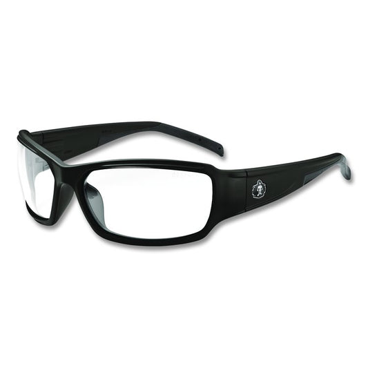 Skullerz THOR Anti-Scratch Enhanced Anti-Fog Safety Glasses, Matte Black Full Frame, Clear Dual Lens