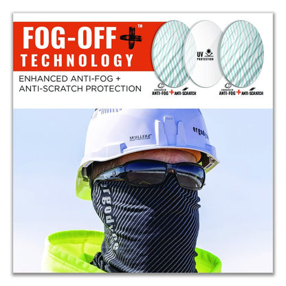 Skullerz THOR Anti-Scratch Enhanced Anti-Fog Safety Glasses, Matte Black Full Frame, Smoke Dual Lens