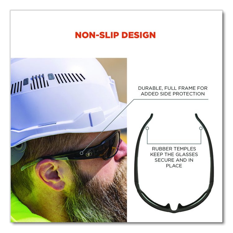 Skullerz THOR Anti-Scratch Enhanced Anti-Fog Safety Glasses, Matte Black Full Frame, Smoke Dual Lens