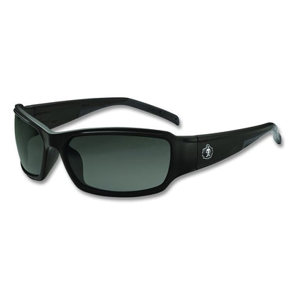 Skullerz THOR Anti-Scratch Enhanced Anti-Fog Safety Glasses, Matte Black Full Frame, Smoke Dual Lens