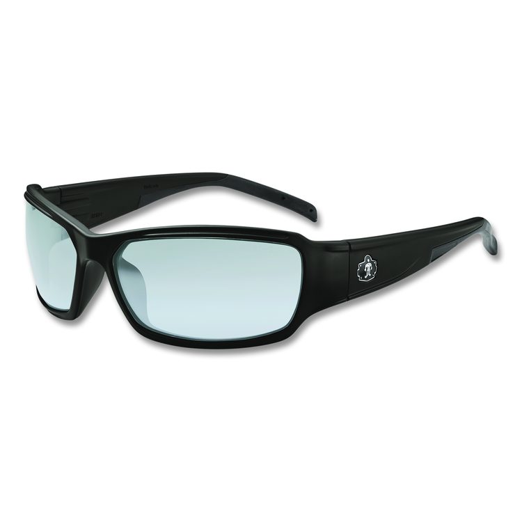 Skullerz THOR Anti-Scratch Enhanced Anti-Fog Safety Glasses, Matte Black Full Frame, Clear Dual I/O Lens