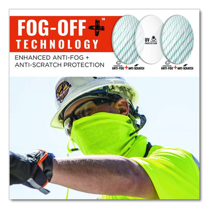 Skullerz DAGR Anti-Scratch Enhanced Anti-Fog Safety Glasses, Matte Black Half Frame, Clear Dual I/O Lens