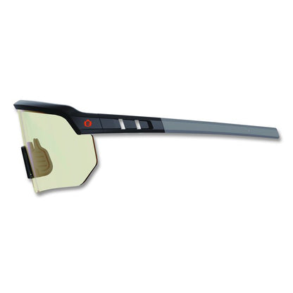 Skullerz AEGIR Safety Glasses, Matte Black Half Frame, Clear Single I/O Lens