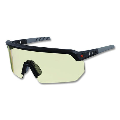 Skullerz AEGIR Safety Glasses, Matte Black Half Frame, Clear Single I/O Lens