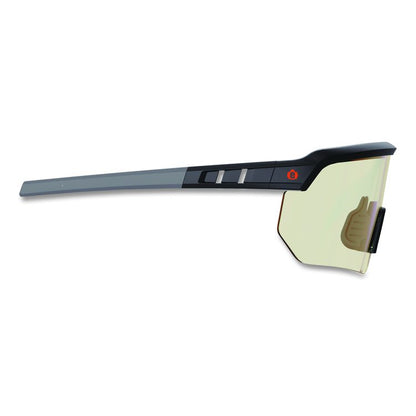Skullerz AEGIR Anti-Scratch Enhanced Anti-Fog Safety Glasses, Matte Black Half Frame, Clear Single I/O Lens