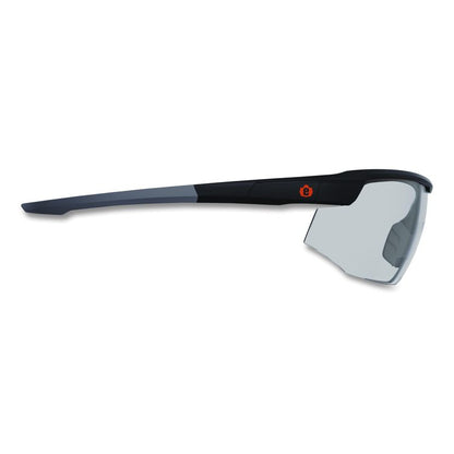 Skullerz SKOLL Anti-Scratch Enhanced Anti-Fog Safety Glasses, Matte Black Half Frame, Clear Single I/O Lens