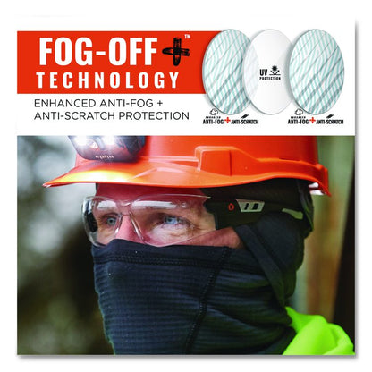 Skullerz SAGA Anti-Scratch Enhanced Anti-Fog Safety Glasses, Frameless, Clear Single Lens
