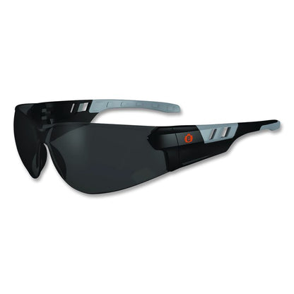 Skullerz SAGA Anti-Scratch Enhanced Anti-Fog Safety Glasses, Frameless, Smoke Single Lens