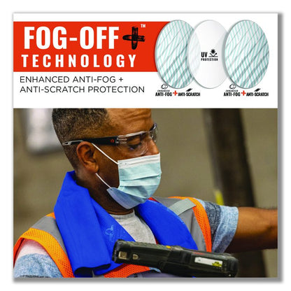 Skullerz VALI Anti-Scratch Enhanced Anti-Fog Safety Glasses, Frameless, Clear Single Lens