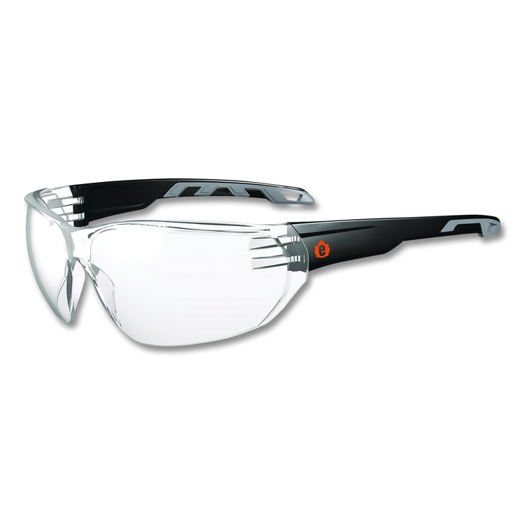 Skullerz VALI Anti-Scratch Enhanced Anti-Fog Safety Glasses, Frameless, Clear Single Lens