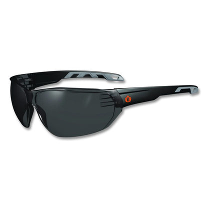 Skullerz VALI Anti-Scratch Enhanced Anti-Fog Safety Glasses, Frameless, Smoke Single Lens