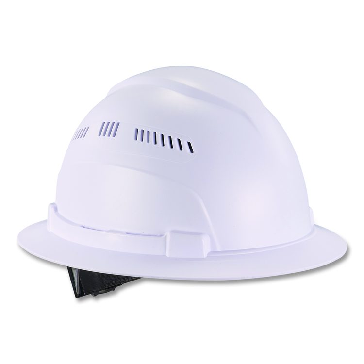 Skullerz 8968 Class C Lightweight Full Brim Hard Hat with Adjustable Venting, 6-Point Ratchet, One Size Fits Most, White