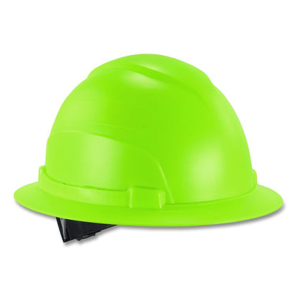 Skullerz 8969 Class E Lightweight Full Brim Hard Hat, 6-Point Standard Ratchet, One Size Fits Most (6.5 to 8), Lime