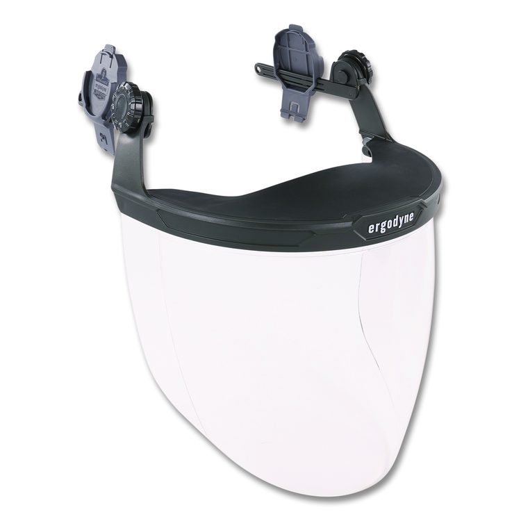 Skullerz 8994 Anti-Scratch/Anti-Fog Hard Hat Face Shield, Cap-Style/Safety Helmet Adapter, Clear Lens