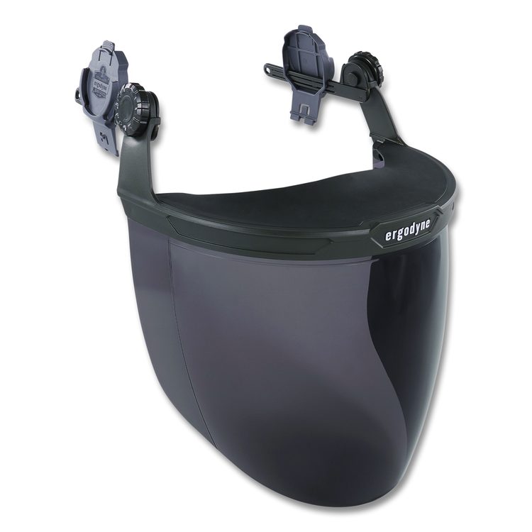 Skullerz 8994 Anti-Scratch/Anti-Fog Hard Hat Face Shield, Cap-Style/Safety Helmet Adapter, Smoke Lens