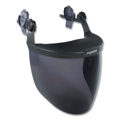 Skullerz 8994 Anti-Scratch/Anti-Fog Hard Hat Face Shield, Cap-Style/Safety Helmet Adapter, Smoke Lens