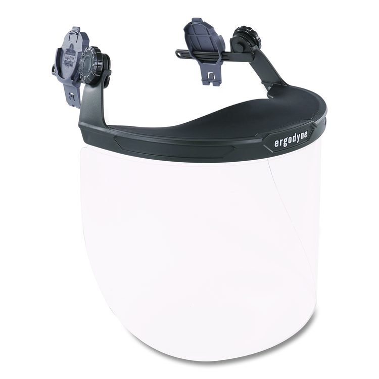 Skullerz 8995 Anti-Scratch and Anti-Fog Hard Hat Face Shield with Adapter for Full Brim, Clear Lens