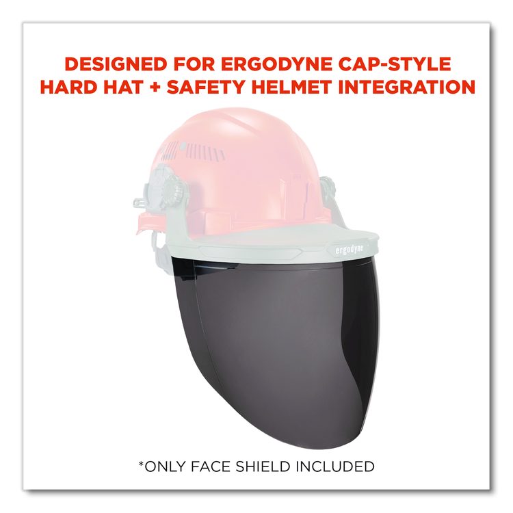 Skullerz 8997 Anti-Scratch/Anti-Fog Face Shield Replacement, Cap-Style/Safety Helmet, Smoke Lens
