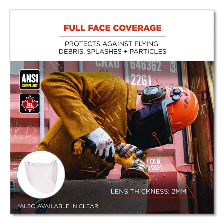 Skullerz 8997 Anti-Scratch/Anti-Fog Face Shield Replacement, Cap-Style/Safety Helmet, Smoke Lens
