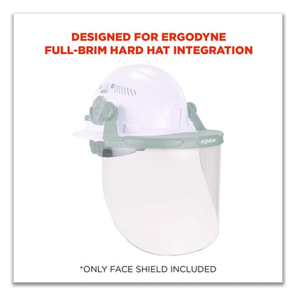 Skullerz 8998 Anti-Scratch/Anti-Fog Face Shield Replacement for Full Brim Hard Hat, Clear Lens