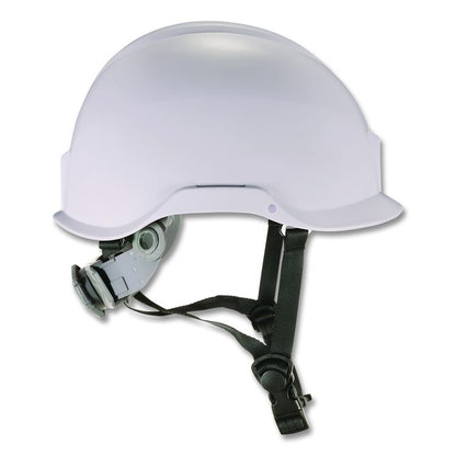 Skullerz 8976 Class E Safety Helmet, Brimless, 6-Point Standard Ratchet Suspension, One Size Fits Most (6.5 to 8), Lime