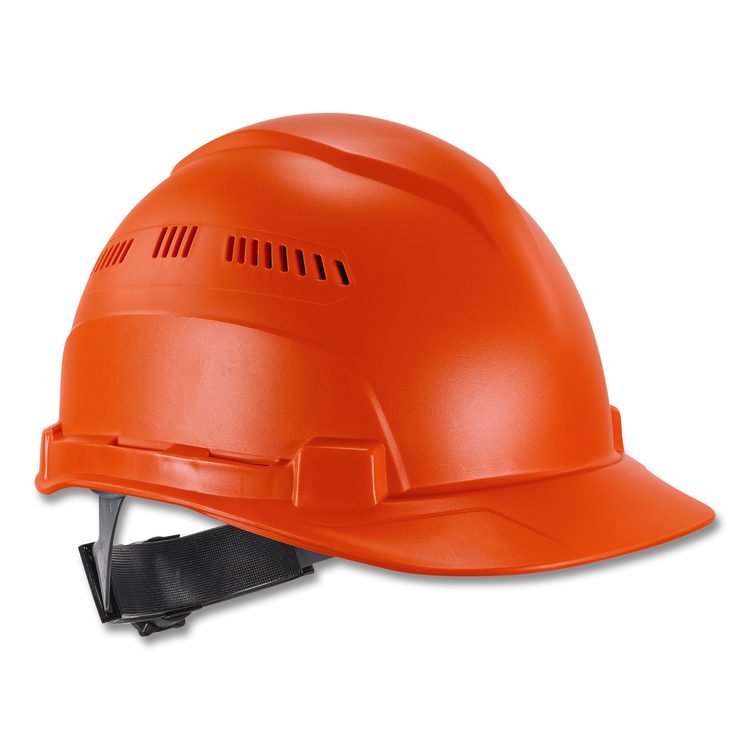 Skullerz 8966 Class C Lightweight Cap-Style Hard Hat with Adjustable Venting, 6-Point Ratchet, One Size Fits Most, Orange
