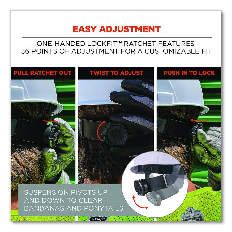 Skullerz 8967 Class E Lightweight Cap-Style Hard Hat, 6-Point Standard Ratchet, One Size Fits Most (6.5 to 8.25), Orange