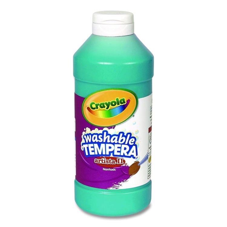Artista II Washable Tempera Paint, Turquoise, 16 oz. Bottle