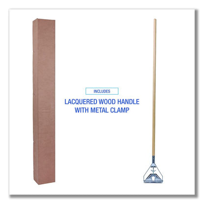 Quick Change Metal Head Mop Handle for No. 20 and Up Heads, 62", Natural