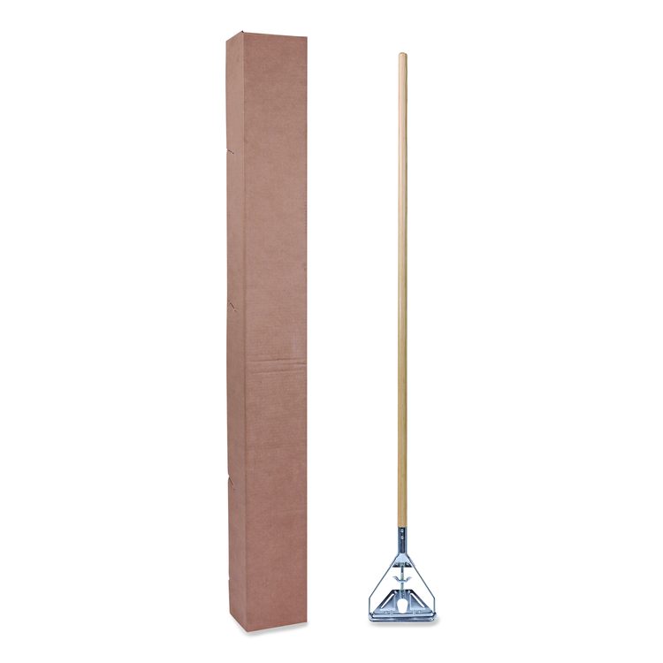 Quick Change Metal Head Mop Handle for No. 20 and Up Heads, 62", Natural