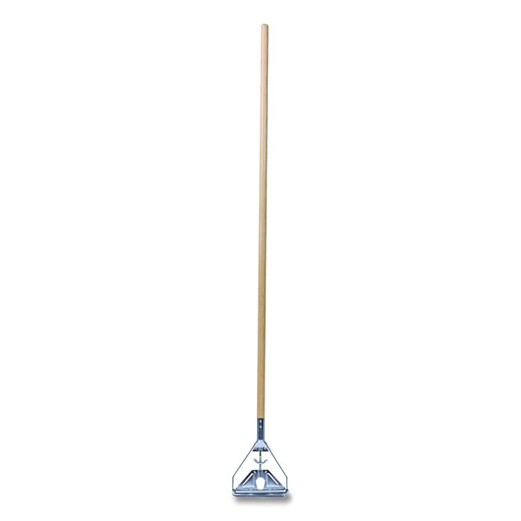 Quick Change Metal Head Mop Handle for No. 20 and Up Heads, 62", Natural
