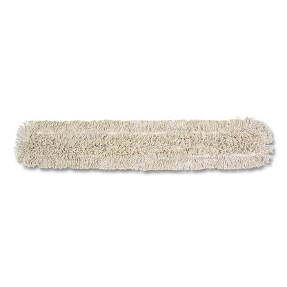 Industrial Dust Mop Head, Cotton, 48 x 3, White