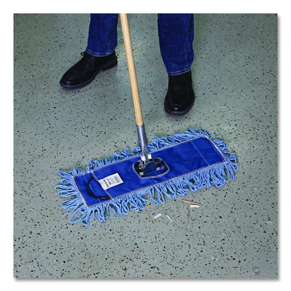 Clip-On Dust Mop Frame, 18 x 5, Zinc Plated, Black