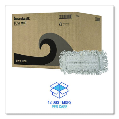 Disposable Dust Mop Head, Cotton, 18w x 5d