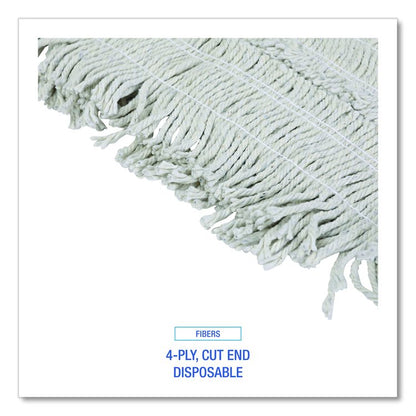 Disposable Dust Mop Head, Cotton, 18w x 5d