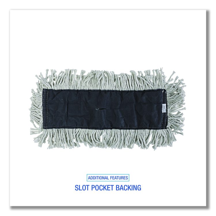 Disposable Dust Mop Head, Cotton, 18w x 5d