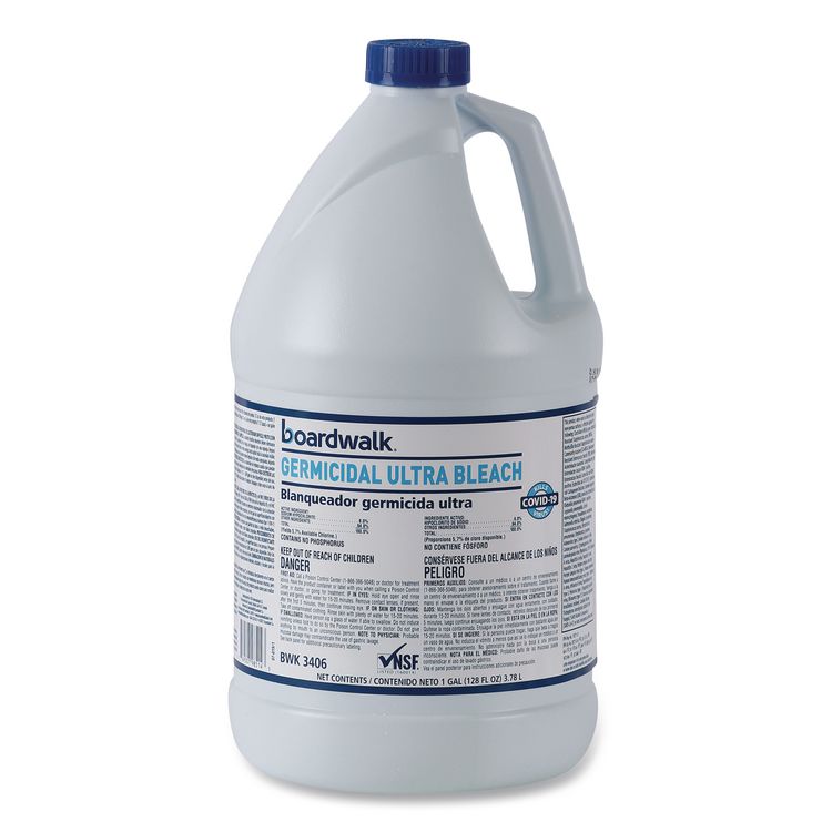 Germicidal Ultra Bleach, 6% Sodium Hypochlorite, 1 gal Bottle, 6/Carton