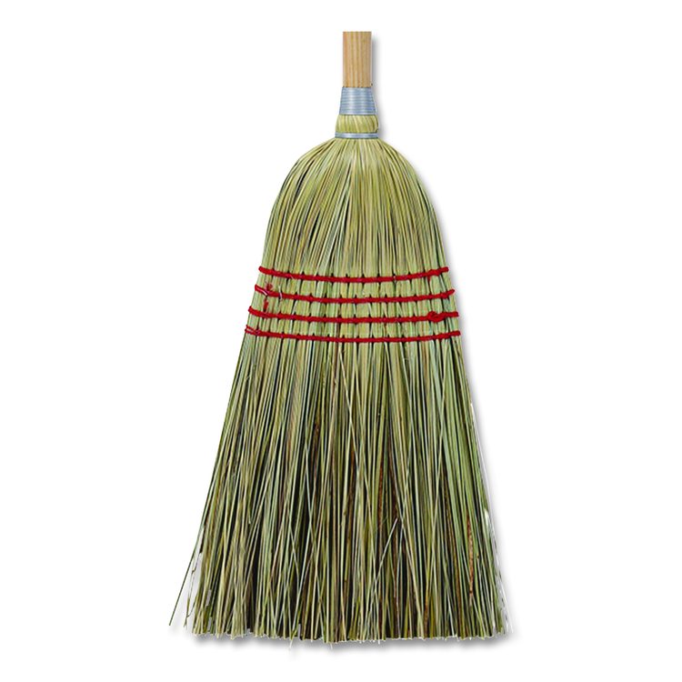Cleaning Kit, Medium Blue Cotton/Rayon/Synthetic Head, 60" Natural/Yellow Wood/Metal Handle