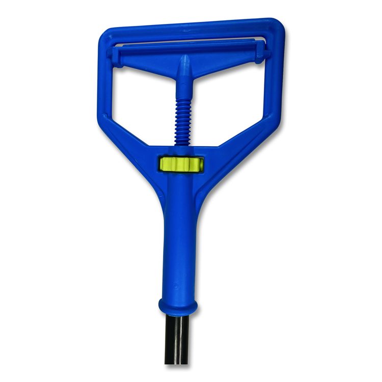 Janitor Style Screw Clamp Mop Handle, 64", Blue
