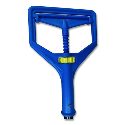 Janitor Style Screw Clamp Mop Handle, 64", Blue
