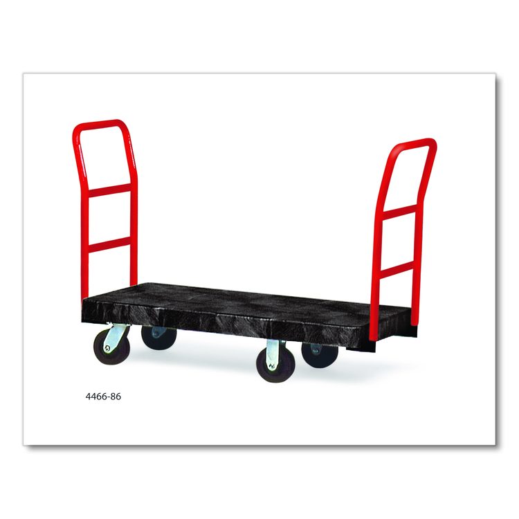 Heavy-Duty Platform Truck Cart, 1,200 lb Capacity, 24 x 48 Platform, Black