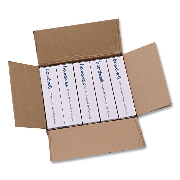 Mediumweight Polystyrene Cutlery, Fork, Plastic, White, 100/Box, 10 Boxes/Carton