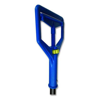 Janitor Style Screw Clamp Mop Handle, 64", Blue