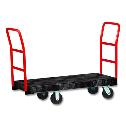 Heavy-Duty Platform Truck Cart, 1,200 lb Capacity, 24 x 48 Platform, Black